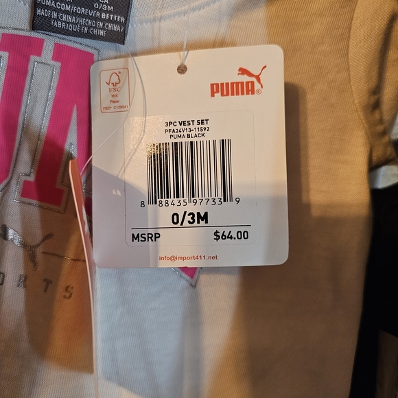 Puma Black Vest with Pink Leggings Set - Picture 5 of 6